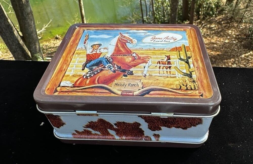 Gene Autry Limited Edition 100 Comic Trading Cards Miniature Metal Lunch Box A19